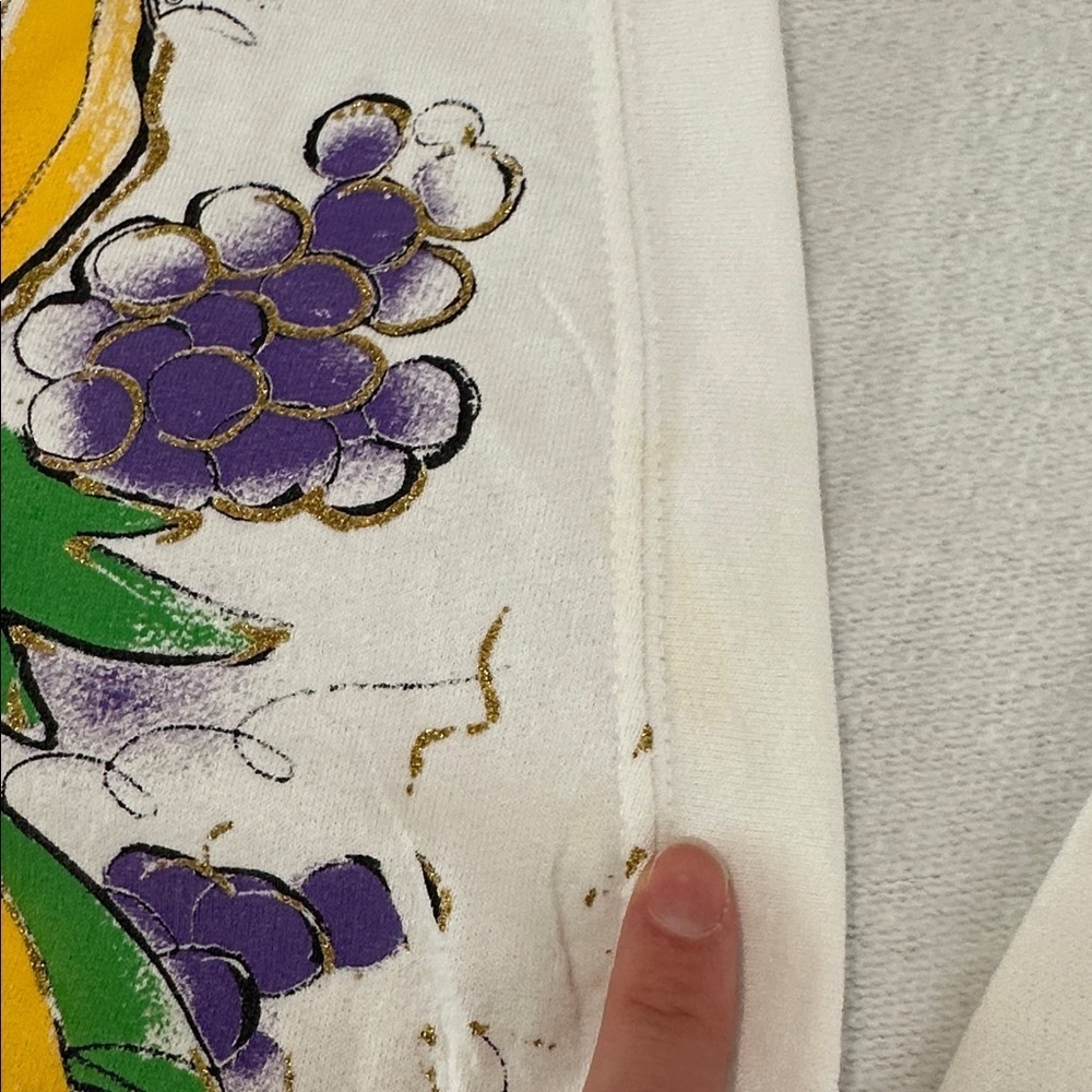 Vintage Myrtle Beach Fruit Print White Cardigan - Picture 11 of 11